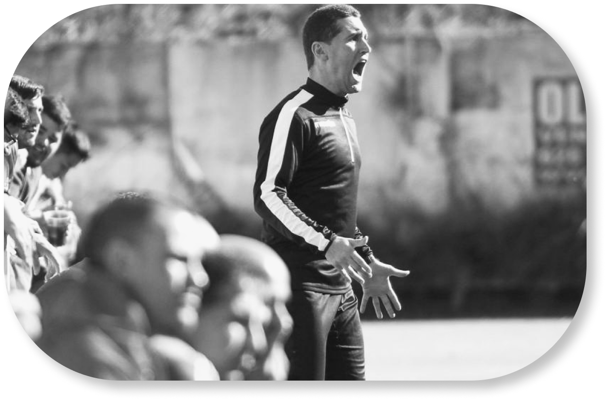 Soccer coach Iban Urbano during a game